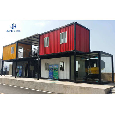 होटल फ्लैट पैक कंटेनर हाउस प्रीफैब 20ft मोबाइल Foldable Slide Out Steel Structure