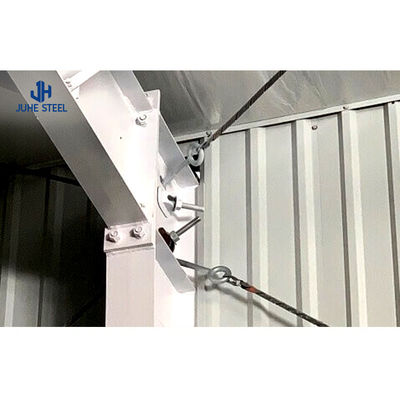 ठोस एच आकार का स्टील बीम मुख्य फ्रेम निर्माण के लिए पूर्वनिर्मित धातु भंडारण शेड
