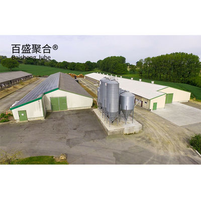 Custom Colors Design Commercial Broiler Chicken Cages with Automatic Poultry Feeding कस्टम रंगों के डिजाइन वाणिज्यिक ब्रोइलर चिकन केज स्वचालित पोल्ट्री फ़ीडिंग के साथ