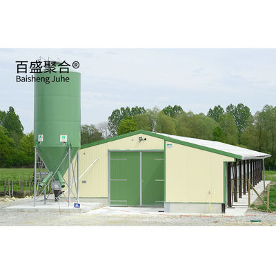 Custom Colors Design Commercial Broiler Chicken Cages with Automatic Poultry Feeding कस्टम रंगों के डिजाइन वाणिज्यिक ब्रोइलर चिकन केज स्वचालित पोल्ट्री फ़ीडिंग के साथ