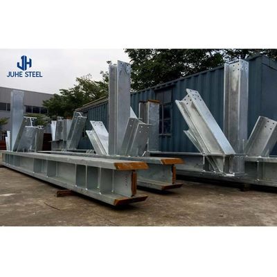 कम कार्बन स्टील Q235 Q345 जस्ती स्टील वेयरहाउस कार्यशाला हैंगर गैरेज संरचना