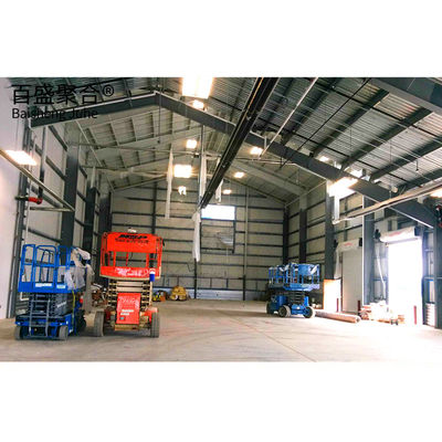 स्टील वर्कशॉप Utilizing Solid H-shape Steel Beam Main Frame in Modern Prefab Building आधुनिक प्रीफैब बिल्डिंग में स्टील बीम मुख्य फ्रेम का उपयोग करना