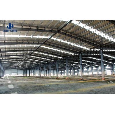 टिकाऊ GB मानक Q235B Q355B गोदाम कार्यशाला के लिए पूर्वनिर्मित इस्पात भवन