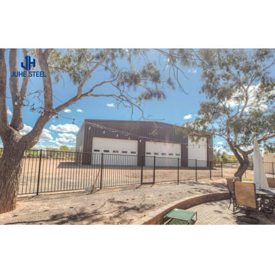 Metal Structure 2 Car Garage Shelter for Outdoor Steel Structural Steel Frame Workshop धातु संरचना 2 कार गैरेज आश्रय आउटडोर स्टील संरचनात्मक स्टील फ्रेम कार्यशाला