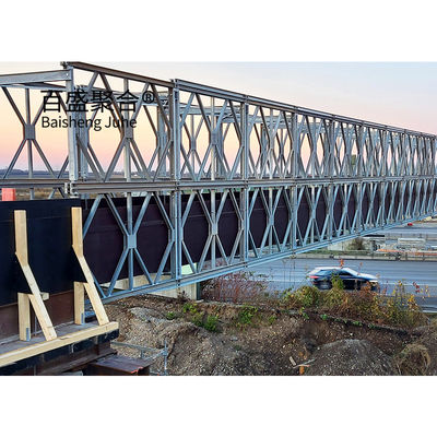 फास्ट कंस्ट्रक्शन ट्रस बेली ब्रिज ± 1% और Q355/ग्रेड 350/ASTM A992 के साथ सहिष्णुता के साथ