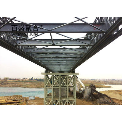 लोड HS15-HS25 स्टील ट्रस फ्रेम ब्रिज मॉड्यूलर प्रीफैब पोर्टेबल ZB200 स्टील स्ट्रक्चर ब्रिज
