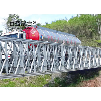 गैल्वेनाइज्ड पैनल स्टील स्ट्रक्चर ब्रिज Q355 / ग्रेड 350 / ASTM A992 पोर्टेबल स्टील ब्रिज